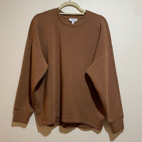 Spanx AirEssentials Long Crew Sweatshirt Brown - Picture 2 of 12